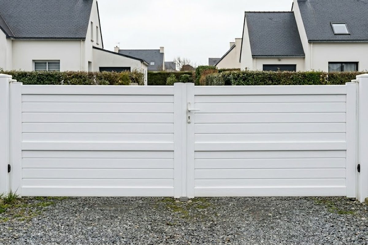 Portail propre après nettoyage à Vannes